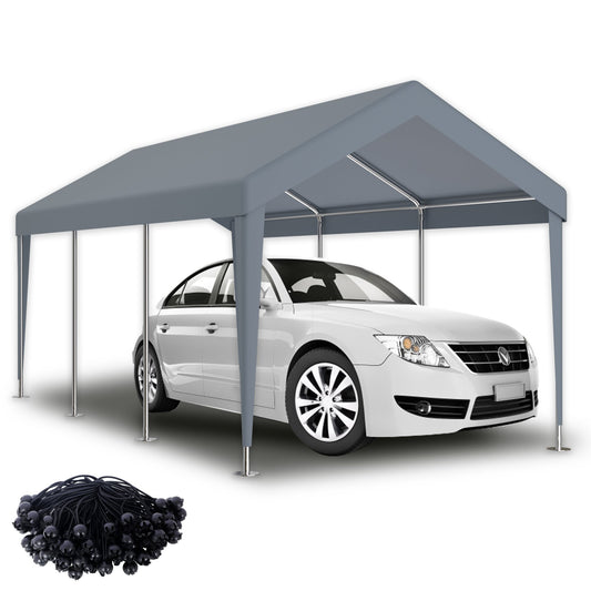 12x20ft Carport Replacement Canopy Cover, Waterproof & UV Protected Tarp with 76 Elastic Buckles Suit for Garage Shelter – Model W465P204147