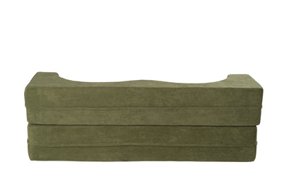 2-in-1 Folding Sofa Bed with Pillow, Twin Sleeper Sofa, Floor & Futon Loveseat Couch, Foam Folding Mattress Sleeper for Living Room, Guest Use, Office, Apartment, No Assembly Required,Green