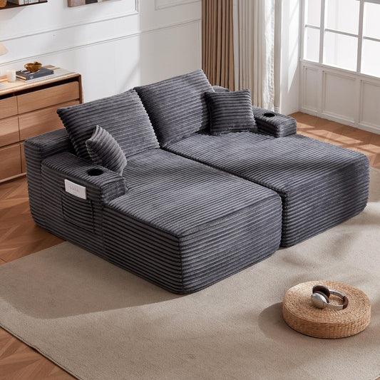 69'Cloud Sectional Couch, L-Shape Chaise with R-Shape Chaise with Deep Seat and Comfortable 2 Seater Couch for Modern Living Room
