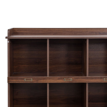 10-shelf Bookcase, Walnut