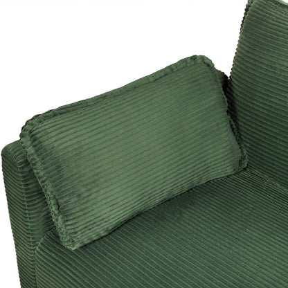 48" Soft Corduroy Loveseat Couch W/Soft Cushions,Side Storage Pocket,Sturdy Composite Board & Solid Wood Frame, High Rebound Sponge,Easy Assembly,Ideal for Living Room,Apartment,Dorm,Office.