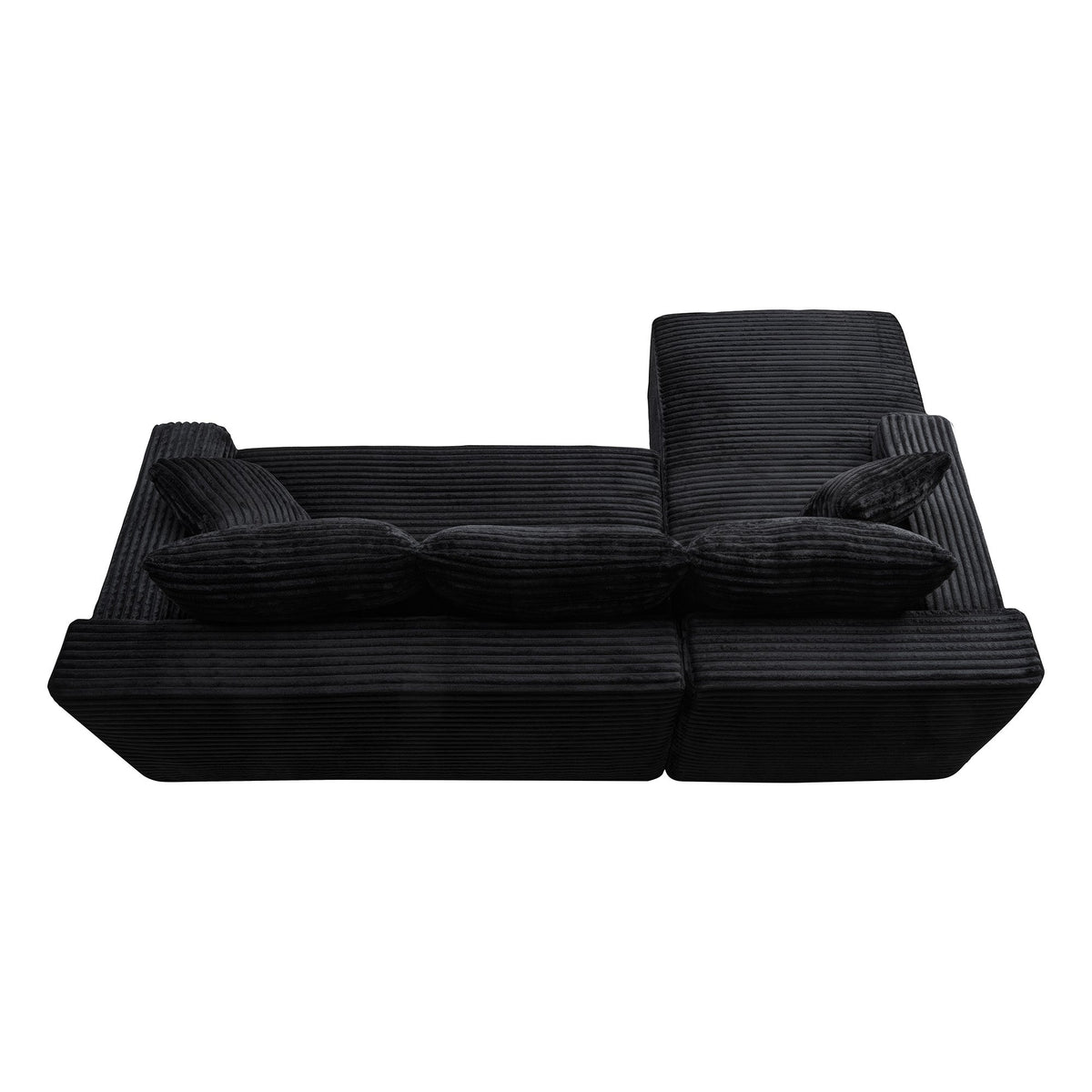 94.5" Cloud Modular Sectional Sofa Couch with L-Shape Chaise, Modern Minimalist Upholstered Couches, Deep Seat Corner Couch – Model W5515P479893