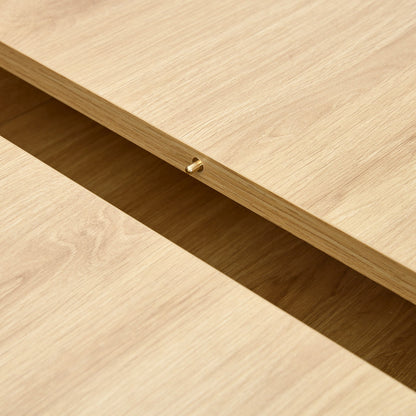 An expandable dining table with storage space