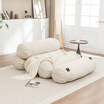 Adjustable Floor Sofa, Corduroy Lazy Sofa with Adjustable Straps for Versatile Configurations, Multi-Person Leisure Chair, Bedroom and More