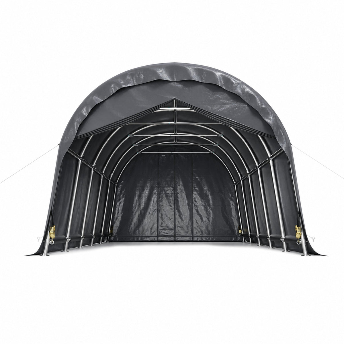 13x20 FT Arched Carport, Heavy Duty Outdoor Garage with Galvanized Steel Frame & 180G PE Tarp, Waterproof & UV Resistant – For Car, SUV, Truck, Boat, Party, Storage
