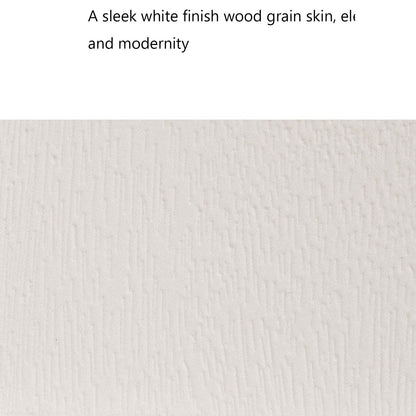 36 x 80 Fiberglass Entry Door Slab, White Finish Knock-Down Fiberglass Door Slab, 4-Lite Frosted Glass - Contemporary Style for Home's Front Entrance, Left Hand Inswing
