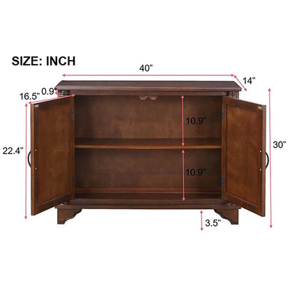 40" Console Table with Storage Shelf, Retro Entryway Table with Adjustable Storage Shelf, Sofa Couch Table, Entry Way, Foyer, Light Espresso