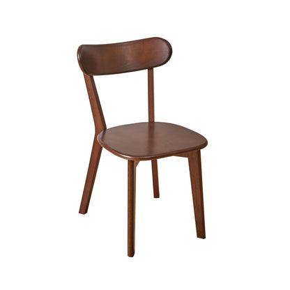 (Set of 2 pcs) Dining chair wooden Premium grade rubber wood natural wood made in Southeast Asia 100% solid wood chair table chair wooden living room chair simple and natural 46*37*76 cm