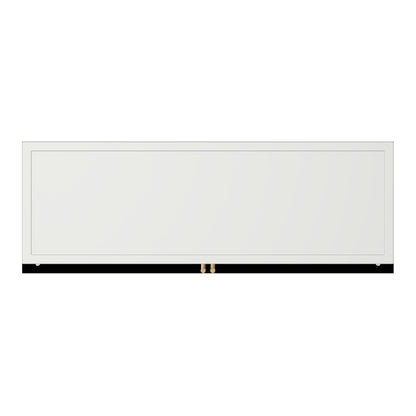 27.56"Glass Doors Modern Two-door Wall Cabinet with Featuring Three-tier Storage for Entryway Living Room Bathroom Dining Room,White(same sku:W757119328)