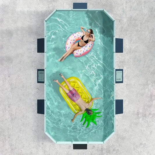2.6m PVC folding pool (not inflatable) bathes and cools in summer, suitable for outdoor patio beach garden