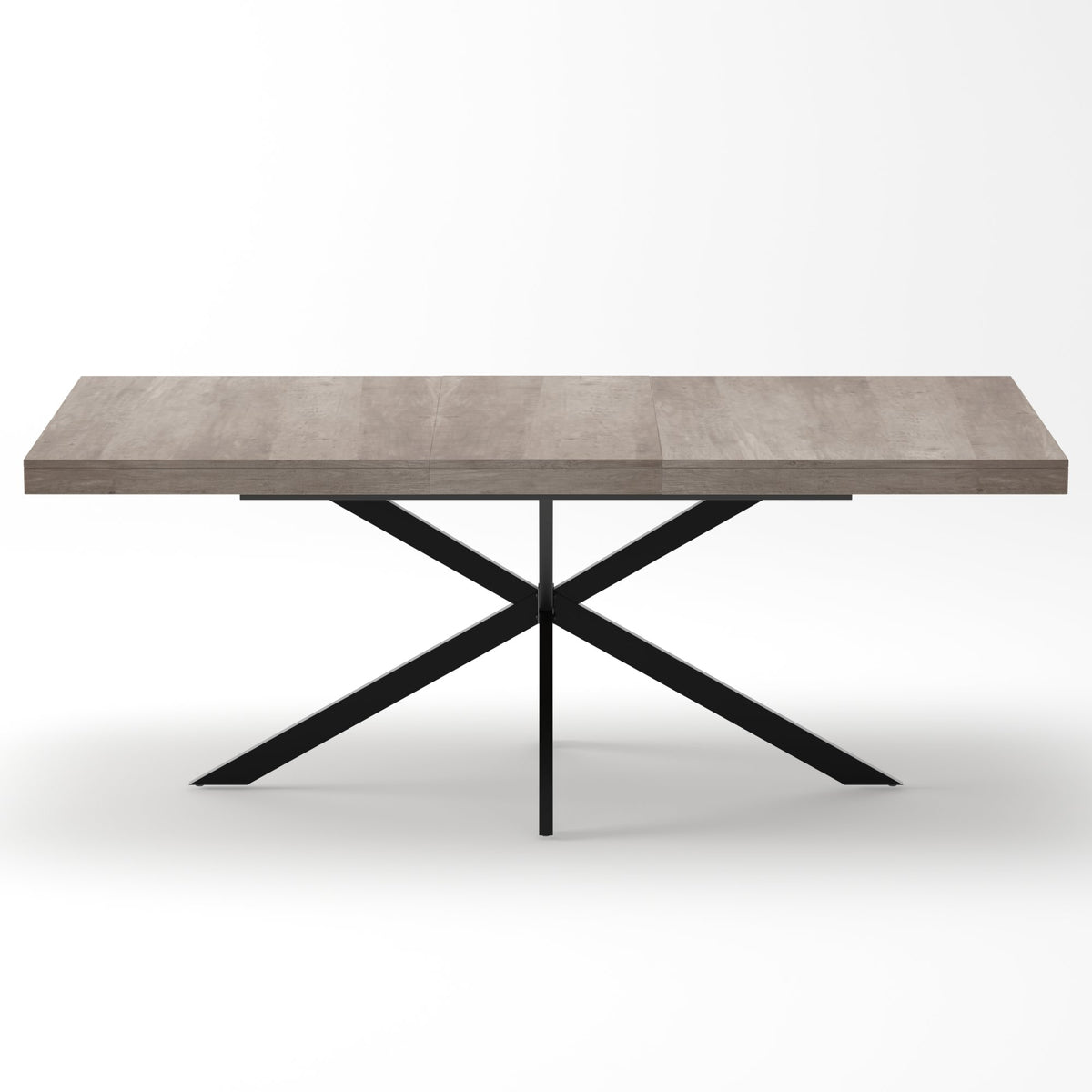 55.11'-70.86'Retro Rectangular Stretch Dining Table, Grey Carole Top With Same Color Embossed Center Plate, With Storage Box, kitchens