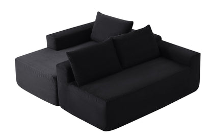 96.9" Cloud Sectional Couch with L-Shape Chaise, Modern Modular Sofa with Deep Seat, Upholstered Couches, No Assembly Required – Model W3975P412667