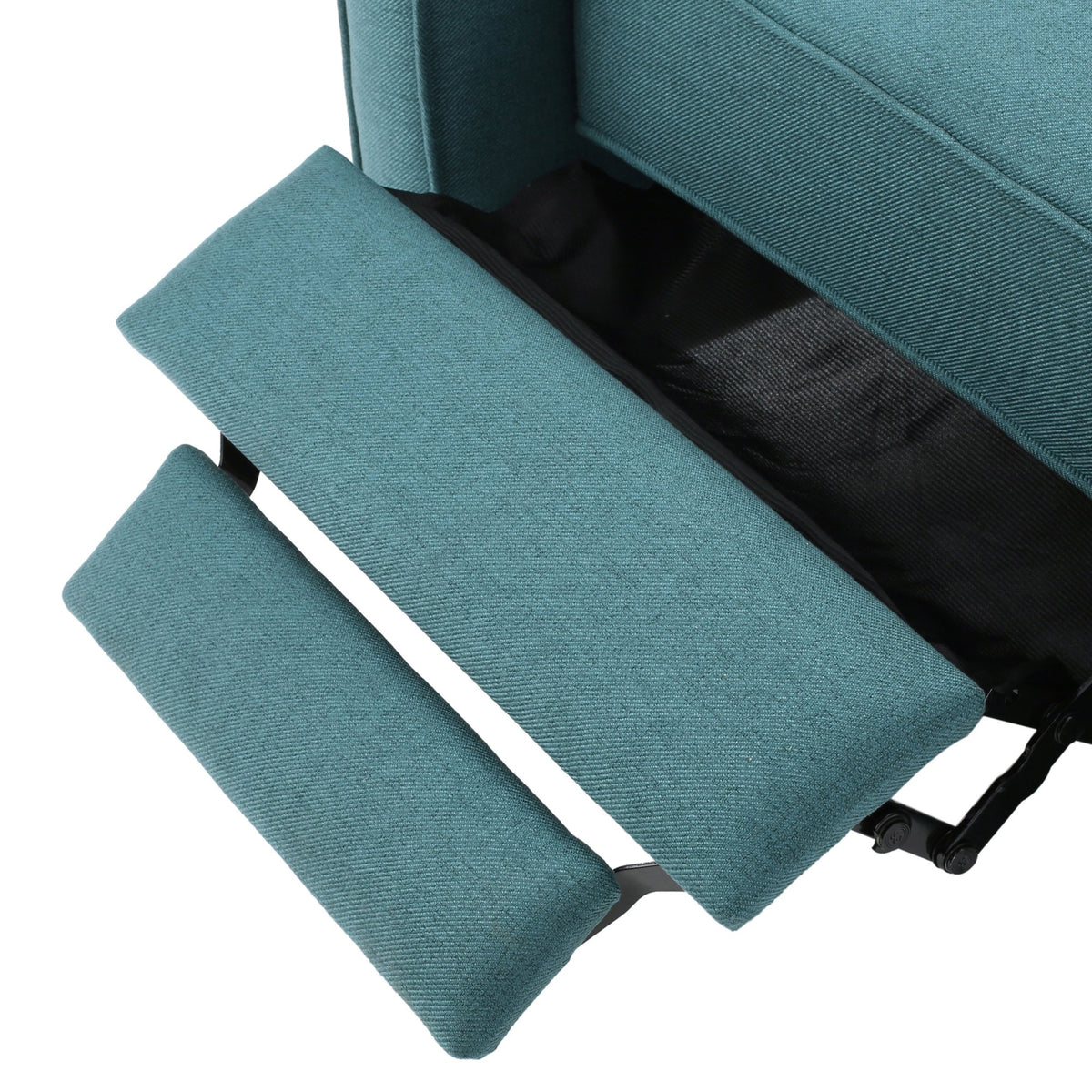 27.5" Push Back Recliner Chair Upholstered Recliner Armchair with Solid Rubber Wood Legs for Living Room and Bedroom(Old SKU:52422.00FDTE), DARK TEAL