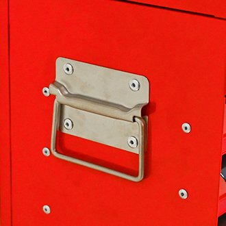 20-inch Steel Portable Tool Box With Drawers - Tool Storage Box Organizer With Metal Lock Closure Device - Powder-coated Tool Storage - RED