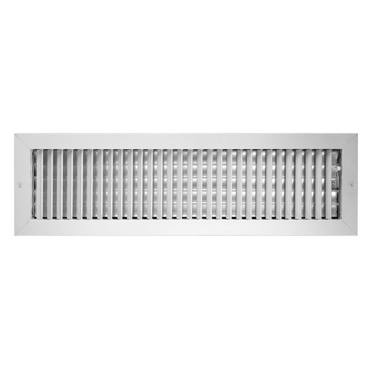 AC Register Vent Cover 24X6 inch - Box of 16 – Adjustable Single Deflection Aluminum HVAC Grille for Wall and Ceiling, Multi-Shutter Damper for Heating & Cooling, Rustproof Air Supply Louver