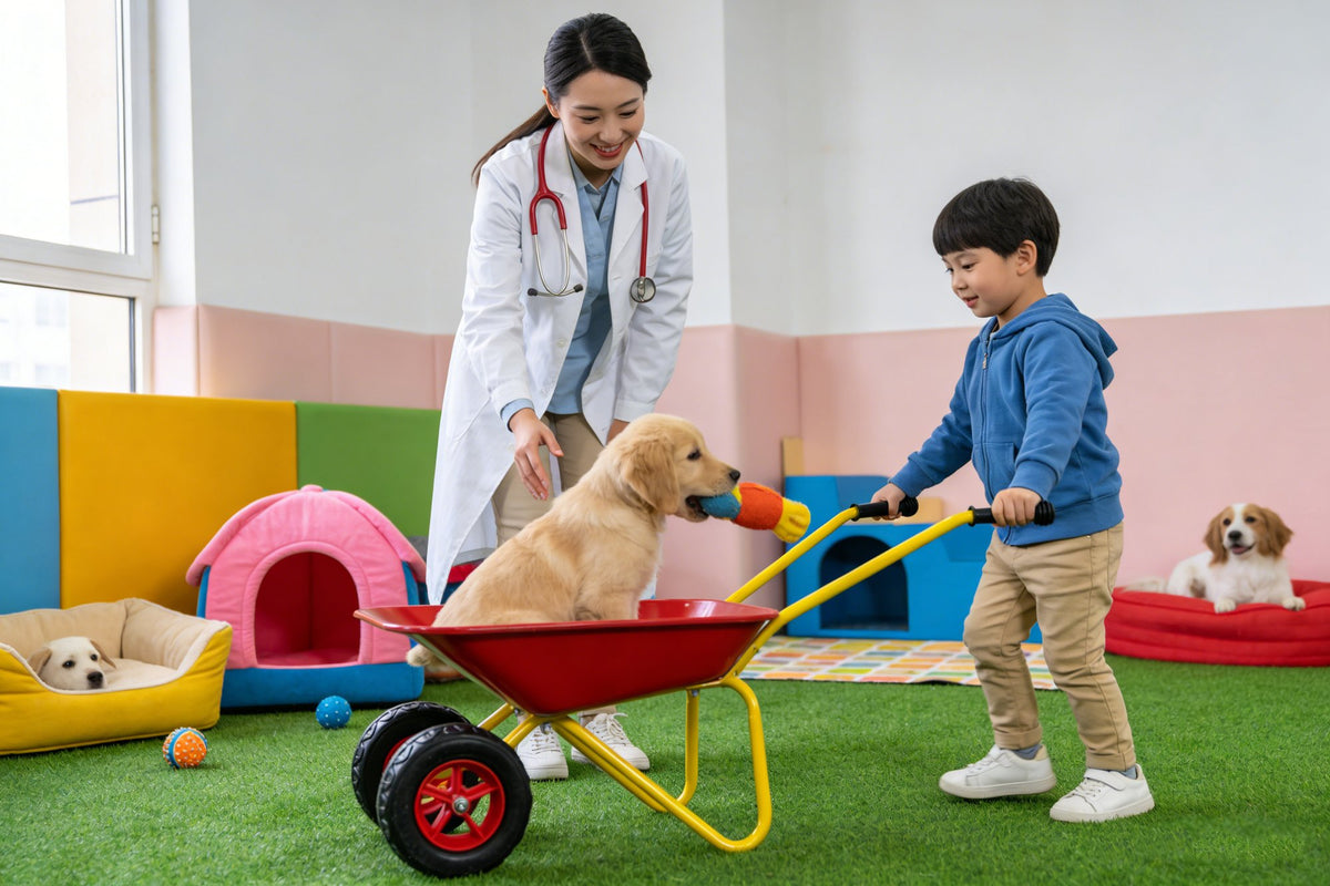 Children's metal trolley, Load-bearing capacity: 33LBS,children's heavy vehicle, metal structure two-wheeled trolley, steel pallet, can be used in gardens, loading leaves, soil, sand, etc. (red)