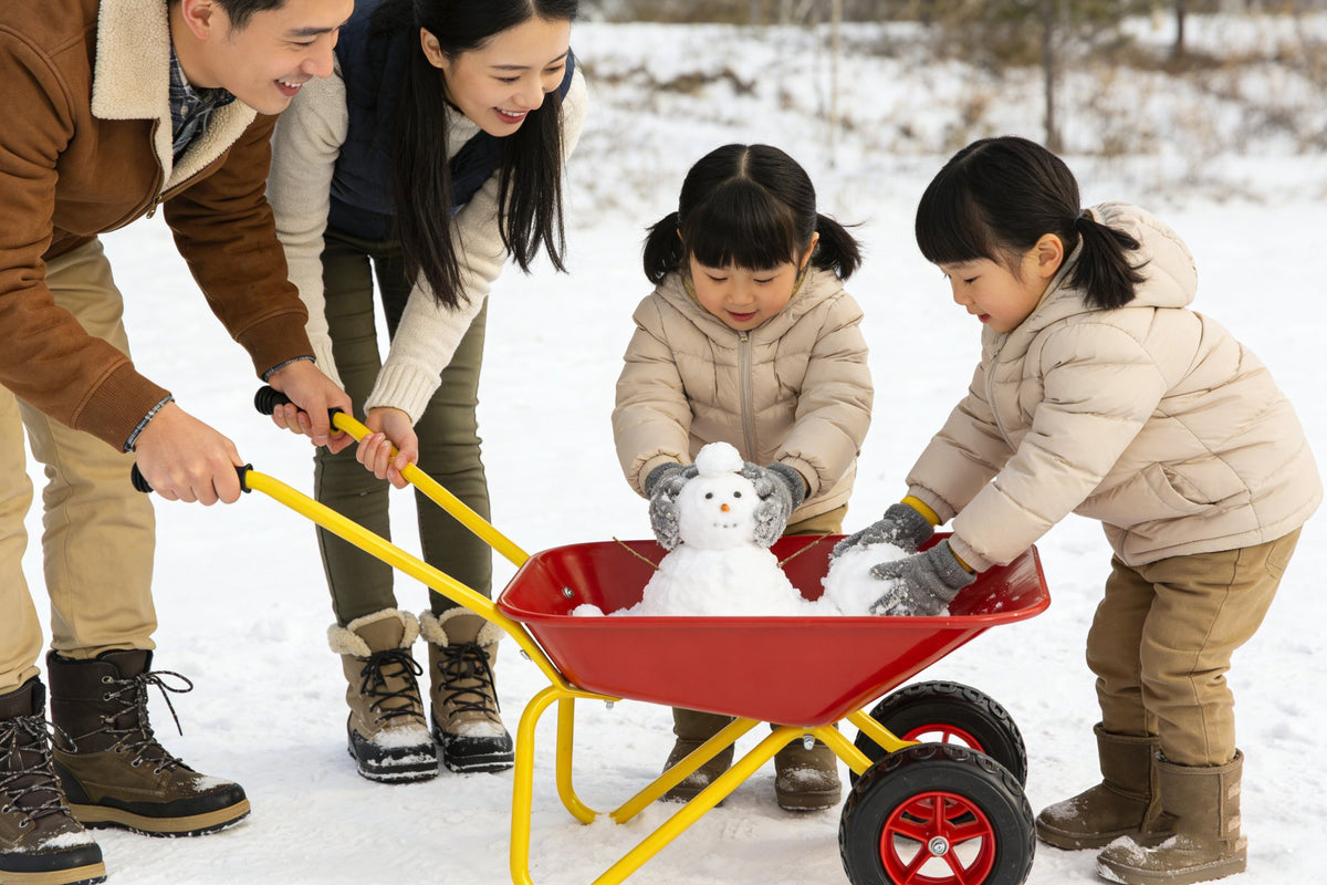 Children's metal trolley, Load-bearing capacity: 33LBS,children's heavy vehicle, metal structure two-wheeled trolley, steel pallet, can be used in gardens, loading leaves, soil, sand, etc. (red)