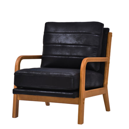 Foil fabric wood armchair