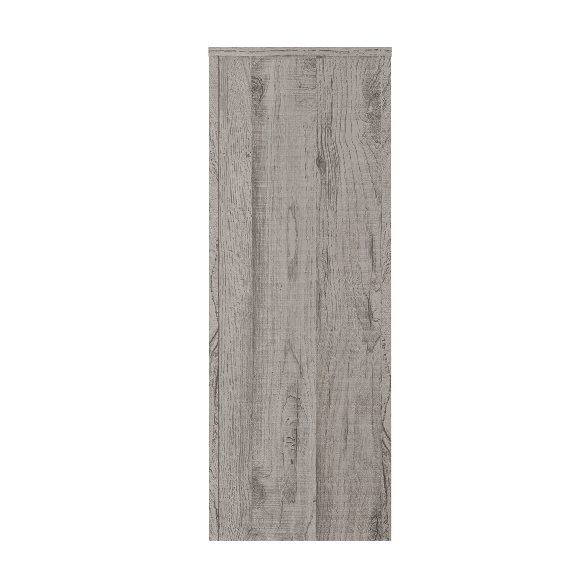 Modern Grey Wood Grain Console Table, Particle Board Entryway Table with Storage Drawer, Hollow Oval Cutout Narrow Sofa Accent Table for Hall Foyer Li
