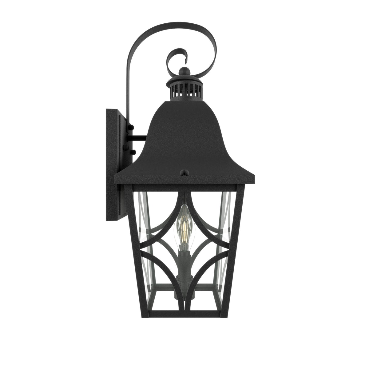 Outdoor Wall Light Fixtures, Waterproof Exterior Wall Sconce Porch Lights, Matte Black Outdoor Wall Lantern with Clear Glass, Outside Wall Mount Lighting for House, Garage, Front Door (2 pack)