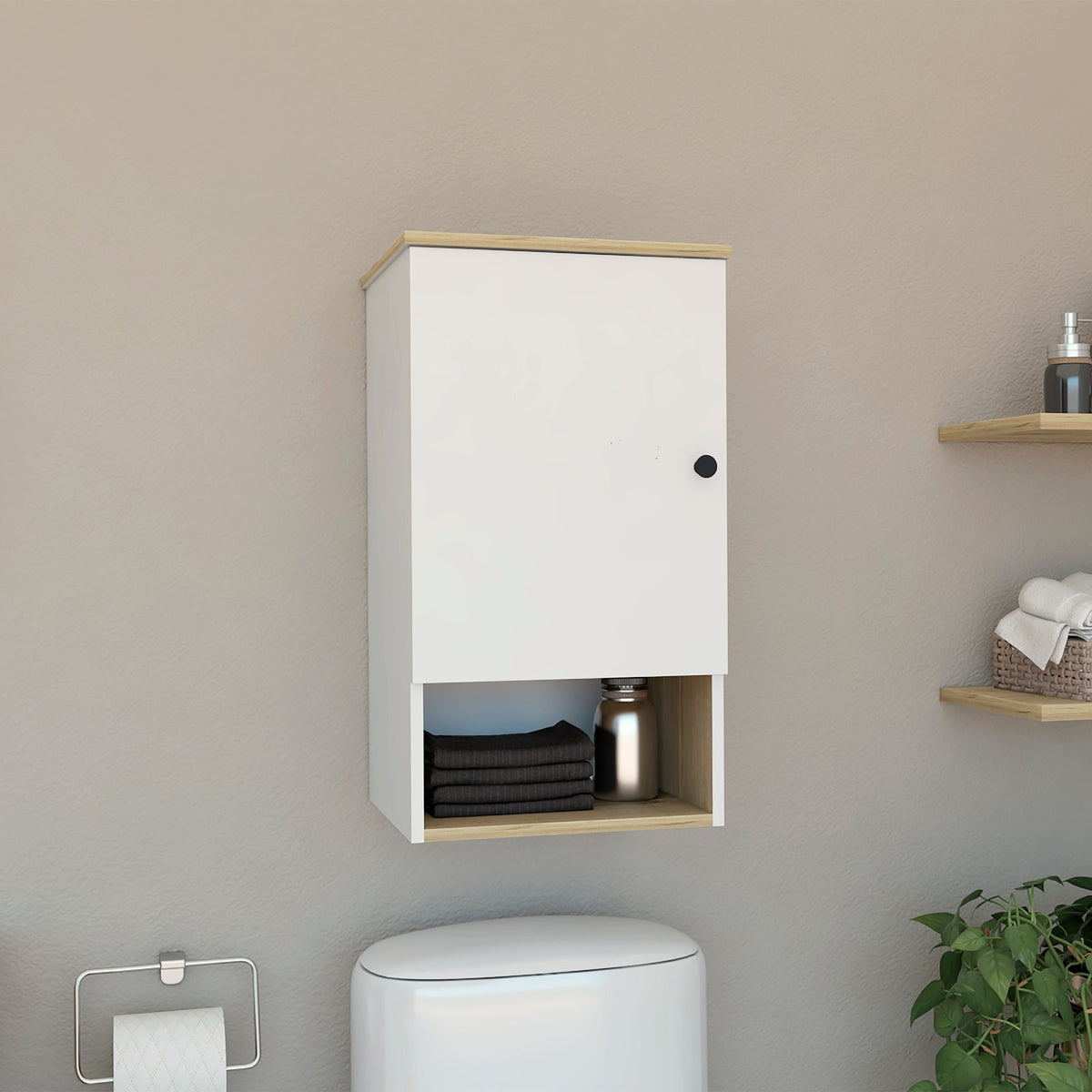 St. Angelo Medicine Cabinet, Two Internal Shelves, Single Door, One Shelf – Model B070P188812