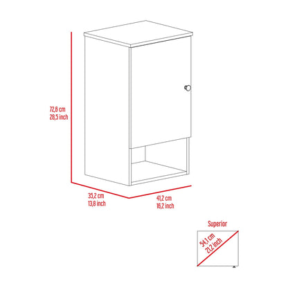 St. Angelo Medicine Cabinet, Two Internal Shelves, Single Door, One Shelf – Model B200P188812