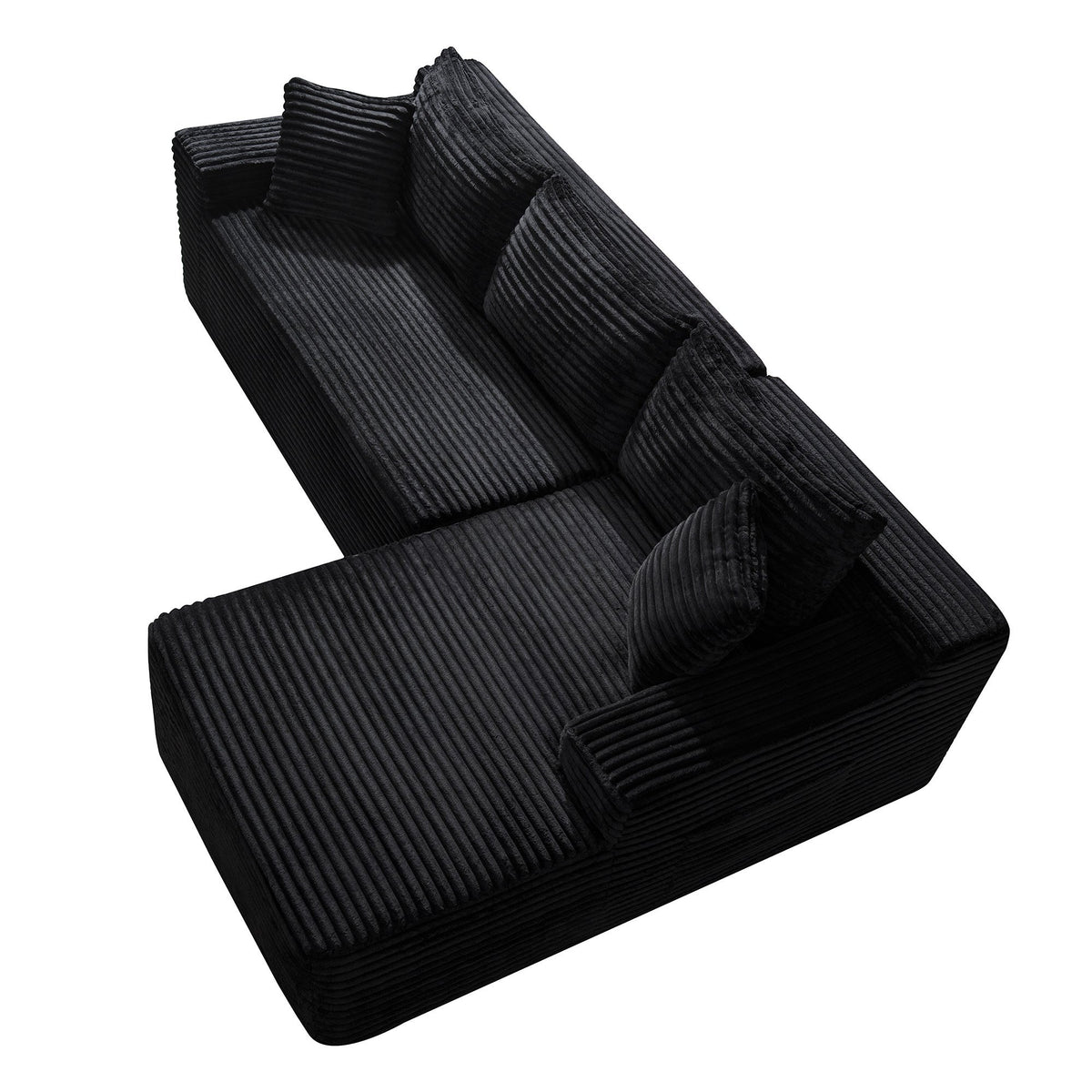 94.5" Cloud Modular Sectional Sofa Couch with L-Shape Chaise, Modern Minimalist Upholstered Couches, Deep Seat Corner Couch – Model W5515P479894