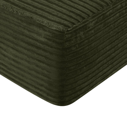 58-inch 2 seat median longue with plush Beige velvet, cup holder, flexible matching, mainly for living room use. (Plush Fabric)Green