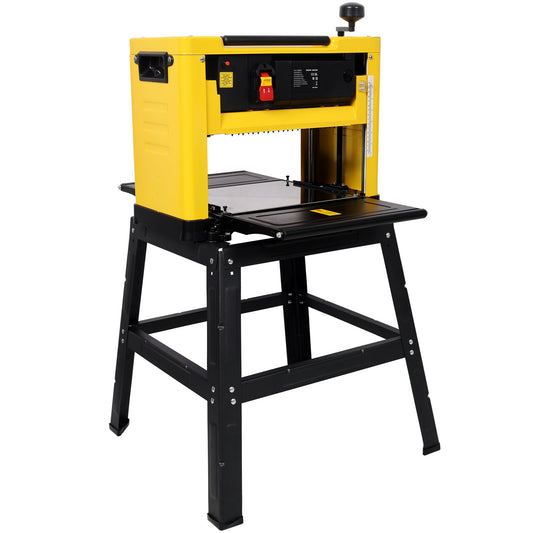13 Inch Benchtop Thickness Planer with stand, High Power Wood Planer, Dust Port, 8000 RPM Motor,  for Woodworking Projects