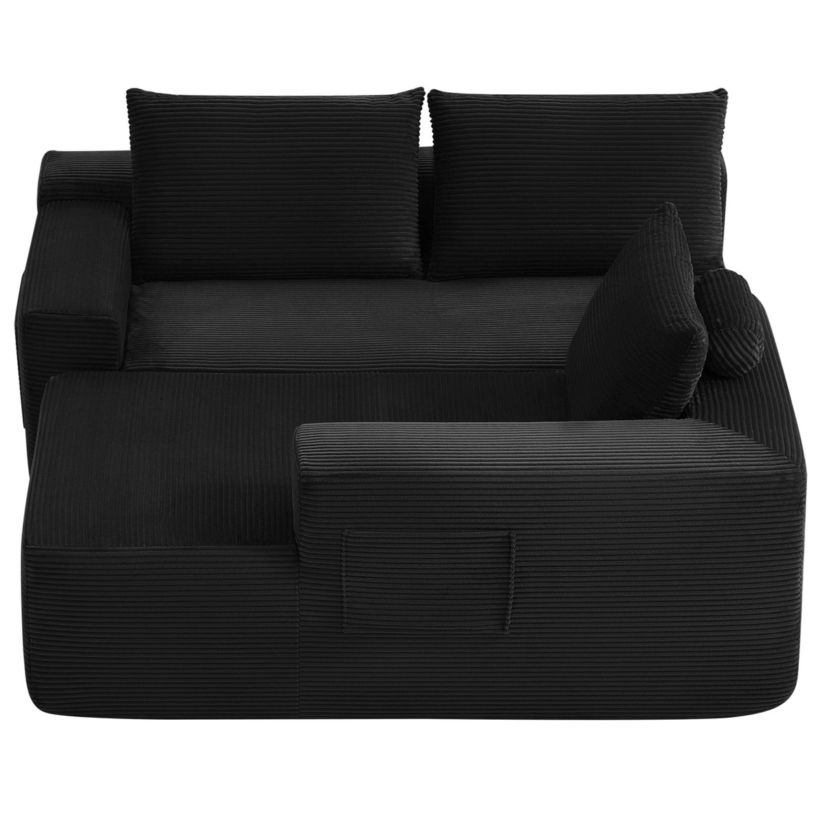 104" Cloud Sectional Sofa with L-Shape Chaise and Side Pockets, Modern Modular Design, with side pockets, Upholstered Couch