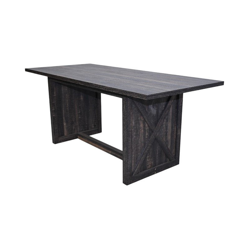 70.87" Farmhouse Large Dining Table for 6-8 People,  Rectangular Wood Dining Table, Rustic Kitchen Dinner Table with X Solid Legs for Dining Room & Living Room,  Gray