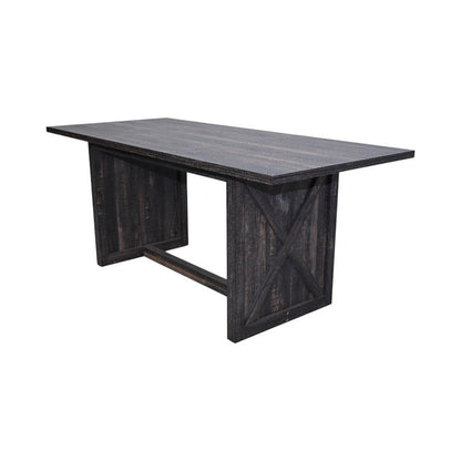 70.87" Farmhouse Large Dining Table for 6-8 People,  Rectangular Wood Dining Table, Rustic Kitchen Dinner Table with X Solid Legs for Dining Room & Living Room,  Gray