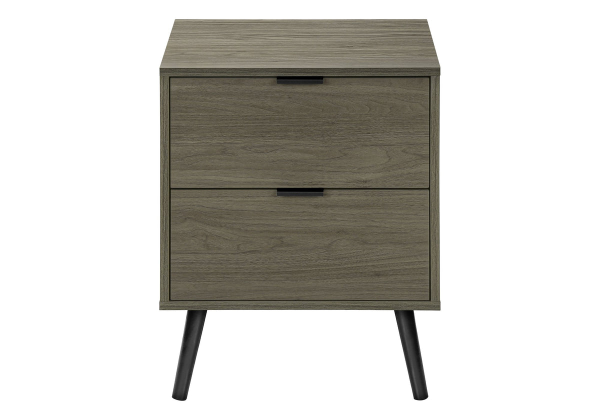 Accent Table, Bedroom, End, Living Room, Nightstand, Side Table, Storage Drawer, Grey Laminate, Modern, Contemporary
