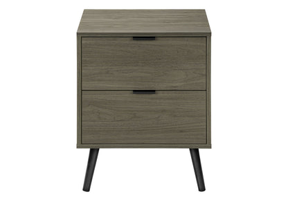 Accent Table, Bedroom, End, Living Room, Nightstand, Side Table, Storage Drawer, Grey Laminate, Modern, Contemporary