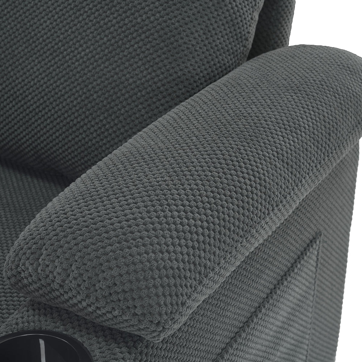 Accent Chair and Storage Ottoman Set, Versatile Single Chaise Lounge Convertible Sleeper Bed W/Reclining Backrest,Cupholders,USB-C Ports