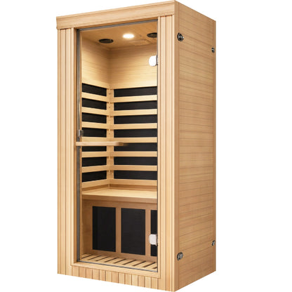 1020W Canadian Hemlock Single Mini Far Infrared Sauna Room