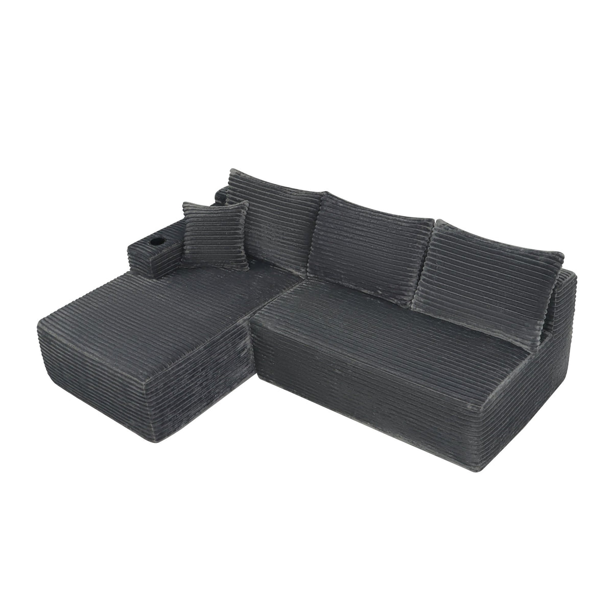 95.6" Cloud Sectional Couch with L-Shape Chaise, Modern Modular Sofa with Deep Seat, Upholstered Couches