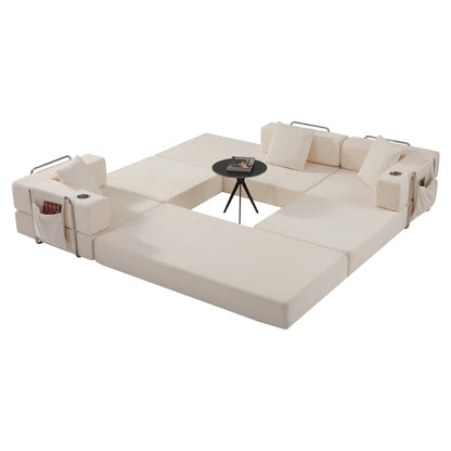 108'' Modular Sectional Sofa with L-Shape Chaise, Boneless Cloud Couch with Deep Seat