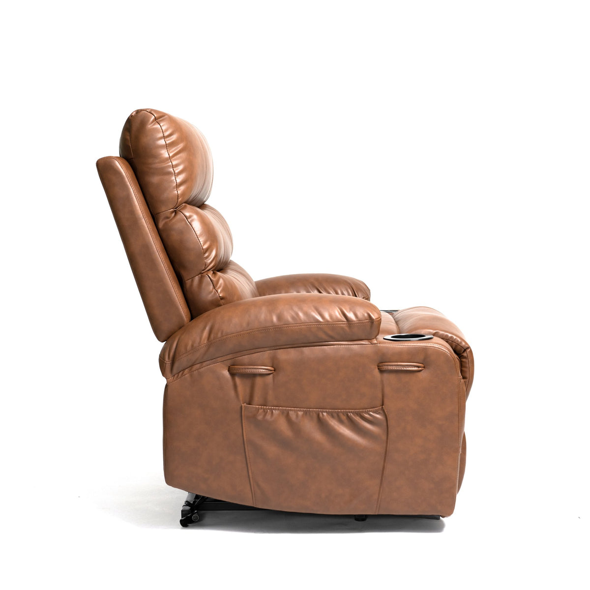 21"seat width,large size Electric Power Lift Recliner Chair Sofa for Elderly, 8 point vibration Massage and lumber heat, Remote Control, Side Pockets and Cup Holders, cozy fabric, overstuffed arm pu