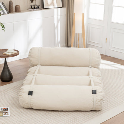Adjustable Floor Sofa, Corduroy Lazy Sofa with Adjustable Straps for Versatile Configurations, Multi-Person Leisure Chair, Bedroom and More