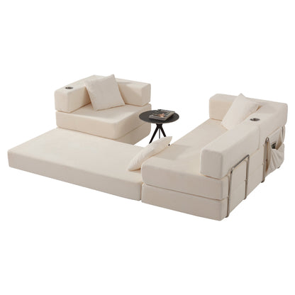 108'' Modular Sectional Sofa with L-Shape Chaise, Boneless Cloud Couch with Deep Seat