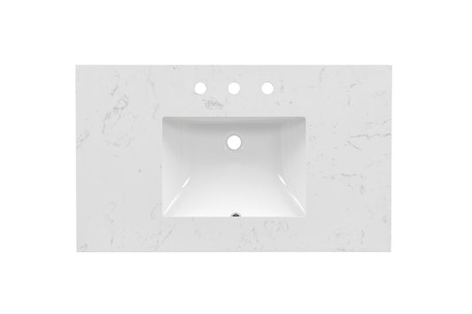 37'' Engineered Stone Vanity Top with Undermount Sink