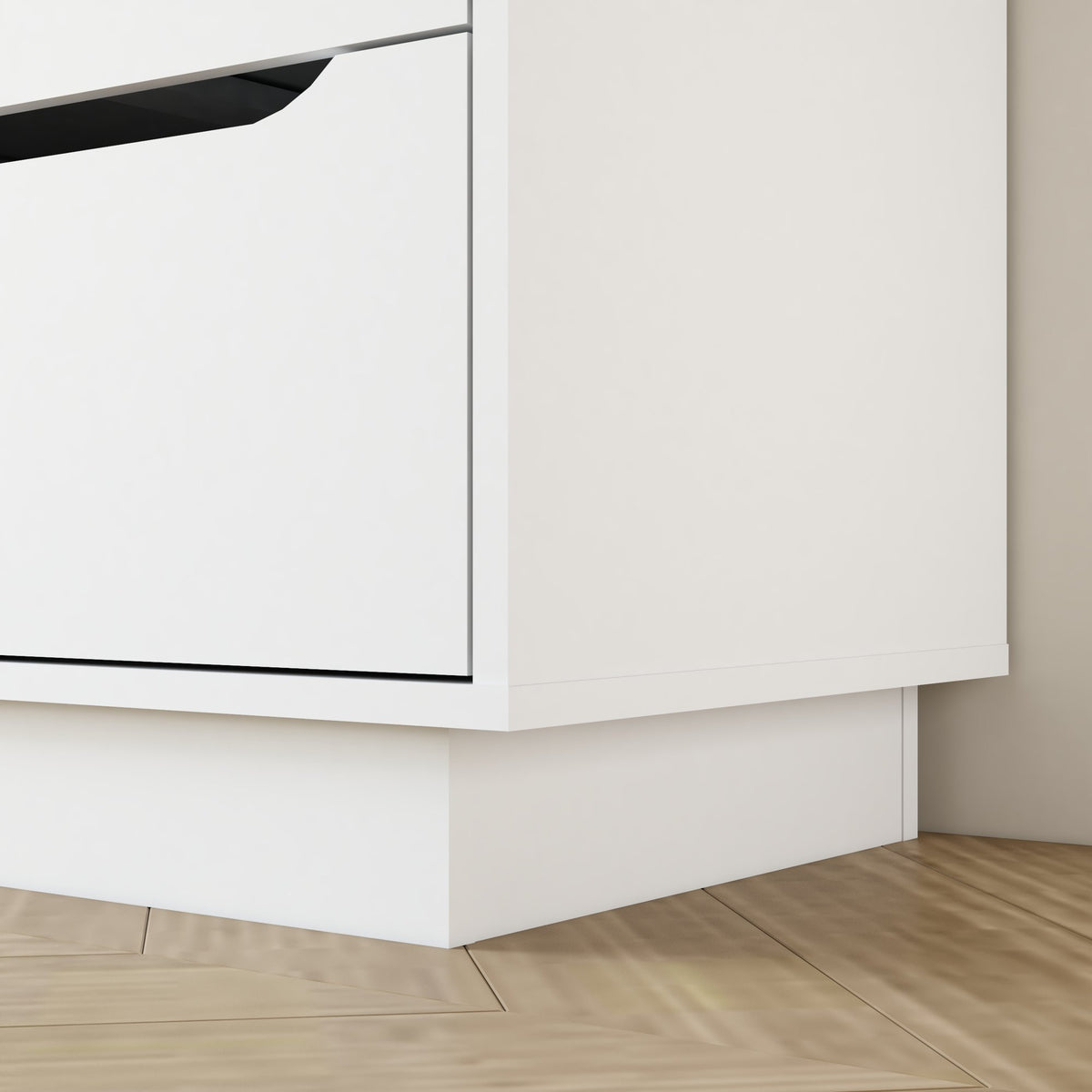 9 Drawer Dresser for Bedroom with Deep Drawers, Large Floor Wood Dressers & Chest of Drawers , Modern White Long Dressers for Closet Living Room
