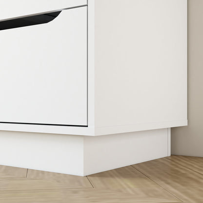 9 Drawer Dresser for Bedroom with Deep Drawers, Large Floor Wood Dressers & Chest of Drawers , Modern White Long Dressers for Closet Living Room