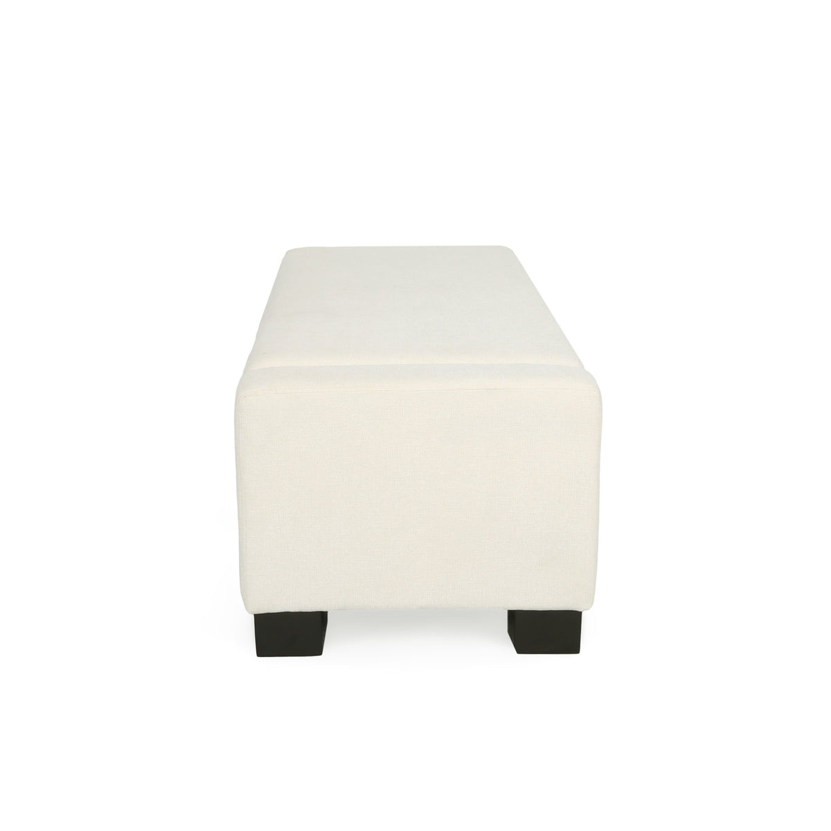50" Ottoman Bench in Textured Fabric, Rectangular Design with Hinged Lid for Seating, Footrest, and Hidden Storage, Perfect, or Entryway