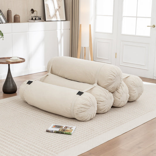 Adjustable Floor Sofa, Corduroy Lazy Sofa with Adjustable Straps for Versatile Configurations, Multi-Person Leisure Chair, Bedroom and More