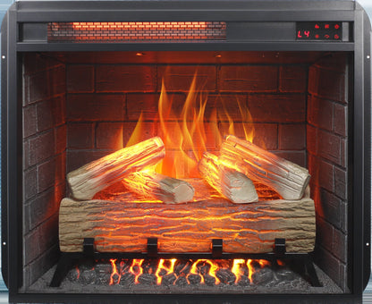 23 inch Infrared  heating electric fireplace insert, with log set & realistic flame, remote control with timer, overheating protection