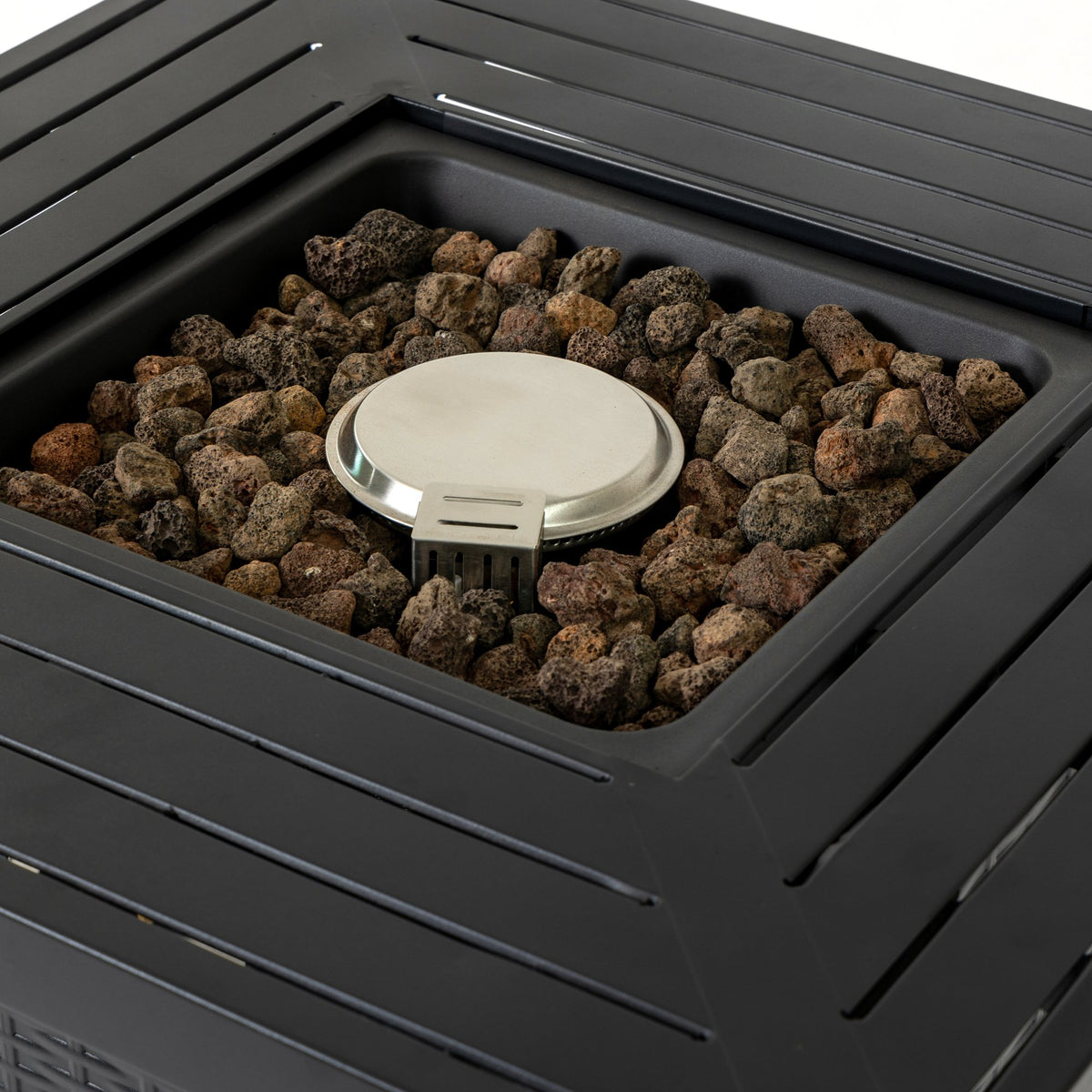 28-inch Iron Square Propane Fire Pit Table