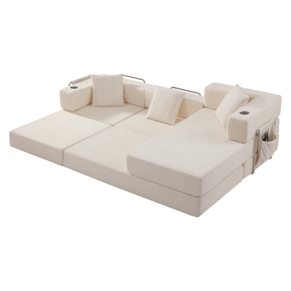 108'' Modular Sectional Sofa with L-Shape Chaise, Boneless Cloud Couch with Deep Seat