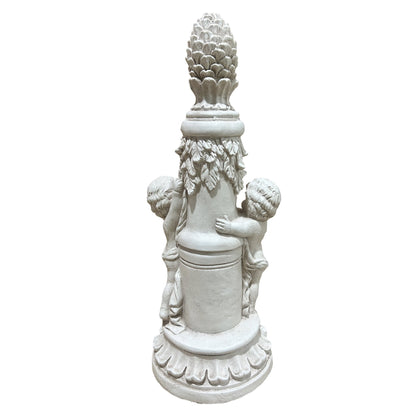 A pair of climbing children garden statues, made of magnesium oxide, suitable for decorating outdoor courtyards, lawns, and patios.